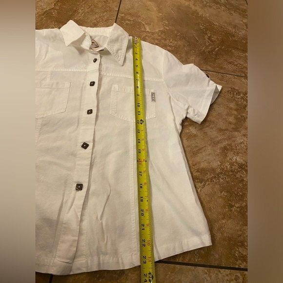 BLANC DU NIL women’s Cotton Short Sleeve Blouse T5 size L/XL - Picture 9 of 12